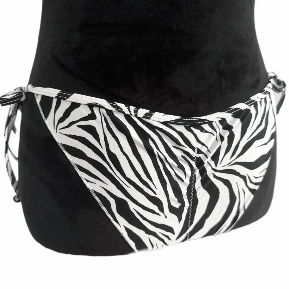 Bamboo Island- Swim Bikini- Zebra Print (Small bottoms/ D cup underwire top) - Picture 7 of 10